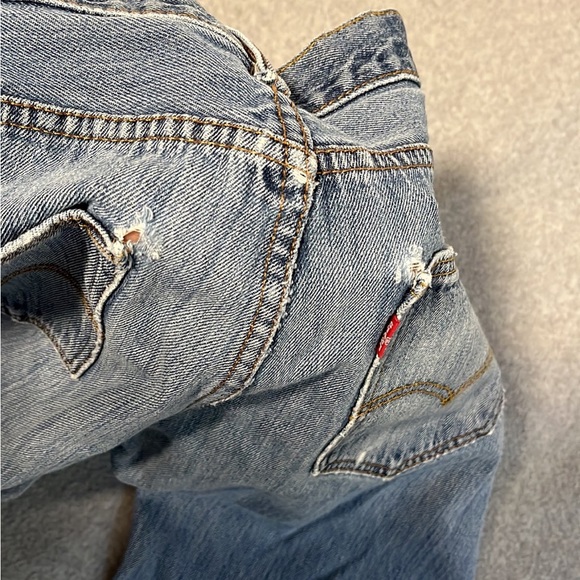 Y2K Levis 501 Jeans Size 33 Distressed Skater Streetwear Grunge - Picture 10 of 12